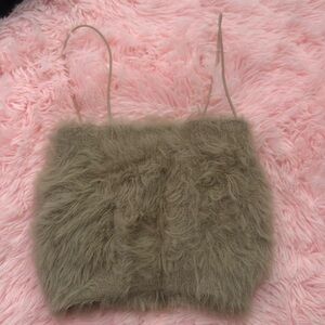 Furry crop top